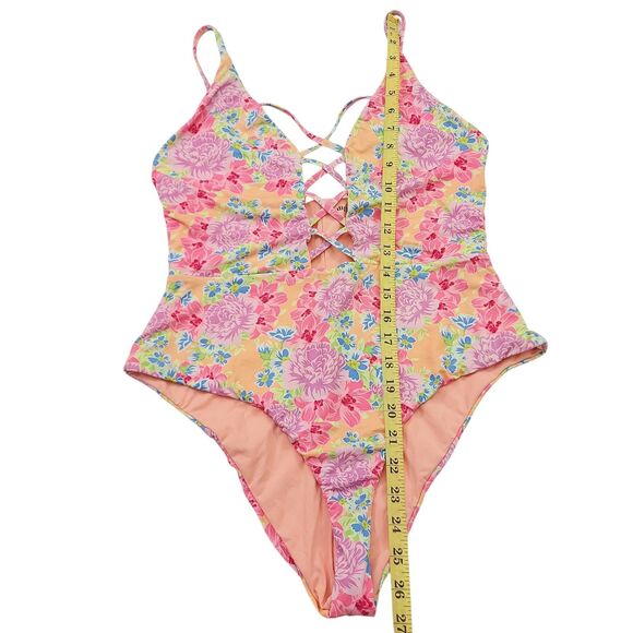 Dippin Daisys Swimsuit Womens XL Pink Bliss One-Piece Floral Summer Pool Beach - Picture 8 of 11